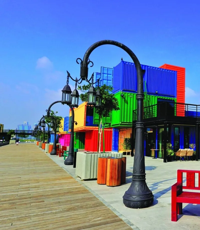 The brightly painted containers of the Box Park and a blue sky in the backdrop make a captivating sight. PICTURE: Bonnie James