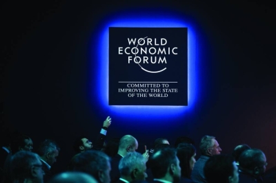 Participants are seen during a session of the World Economic Forum (WEF) annual meeting in Davos on January 17. (AFP)
