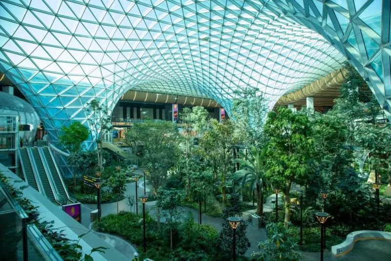 Modern indoor tropical garden – ‘Orchard’ at Hamad International Airport