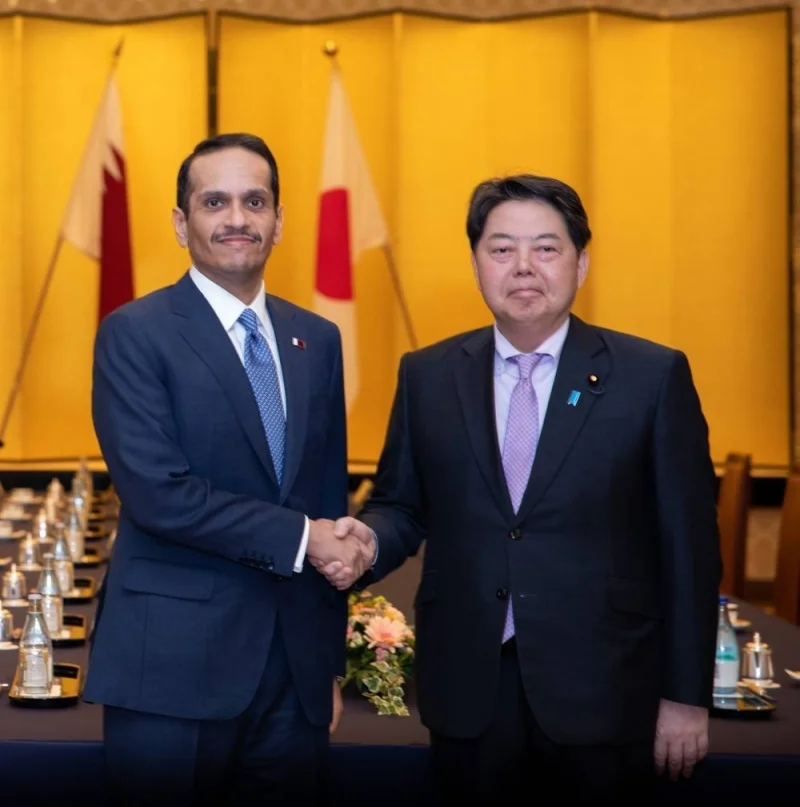 HE the Deputy Prime Minister and Minister of Foreign Affairs of Qatar Sheikh Mohamed bin Abdulrahman al-Thani and Japanese Minister of Foreign Affairs Hayashi Yoshimasa chaired their respective sides during the strategic dialogue session.