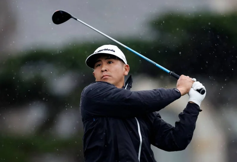Kurt Kitayama of the United States plays his shot from the 11th tee (Getty Images via AFP)