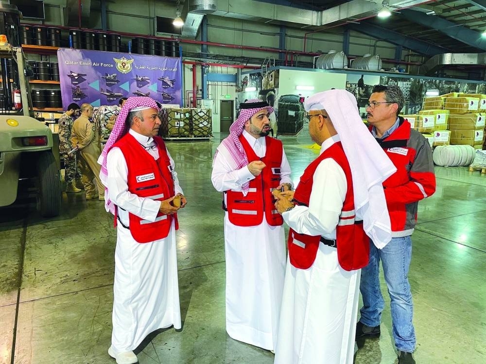 Aid shipment deployed from QRCS warehouse