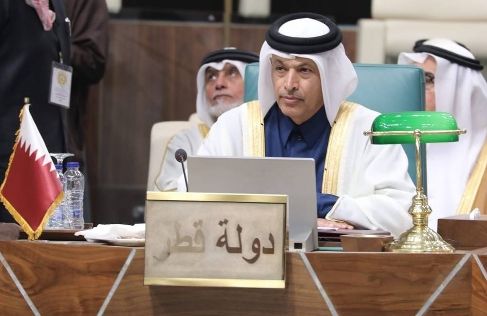 HE Speaker of the Shura Council Hassan bin Abdullah al-Ghanim speaking at the 5th Conference of the Arab Parliament and Speakers of Arab Councils and Parliaments in Cairo Saturday.