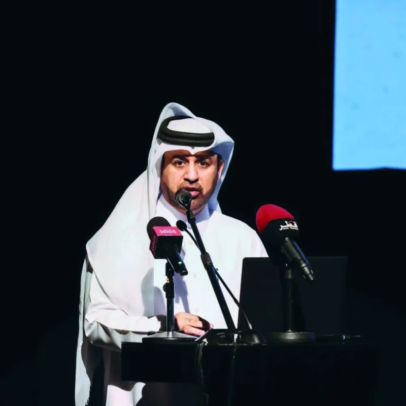 Prof Dr Khalid bin Ibrahim al-Sulaiti addressing the conference.