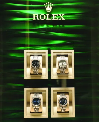 Some of the Rolex collections at the Fifty One East pavilion at the DJWE. PICTURE: Shaji Kayamkulam.