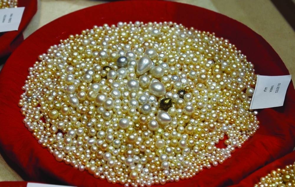 Natural pearls on display at Al Tawash, at the Alfardan pavilion at DJWE. PICTURE: Shaji Kayamkulam