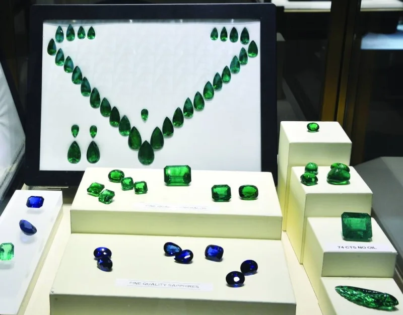 Precious gemstones on display at the Alfardan pavilion. PICTURE: Shaji Kayamkulam