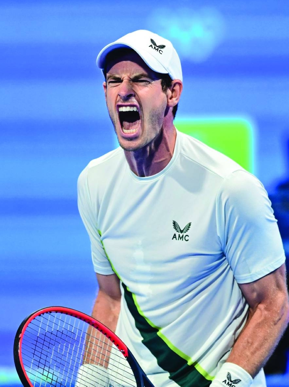 Andy Murray of Great Britain celebrates his semi-final win against Jiri Lehecka of the Czech Republic at the Qatar ExxonMobil Open in Doha on Friday. Picture:Noushad Thekkayil