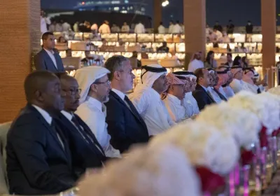 HE the Prime Minister and Minister of Interior Sheikh Khalid bin Khalifa bin Abdulaziz al-Thani attending the ceremony with other dignitaries Saturday.