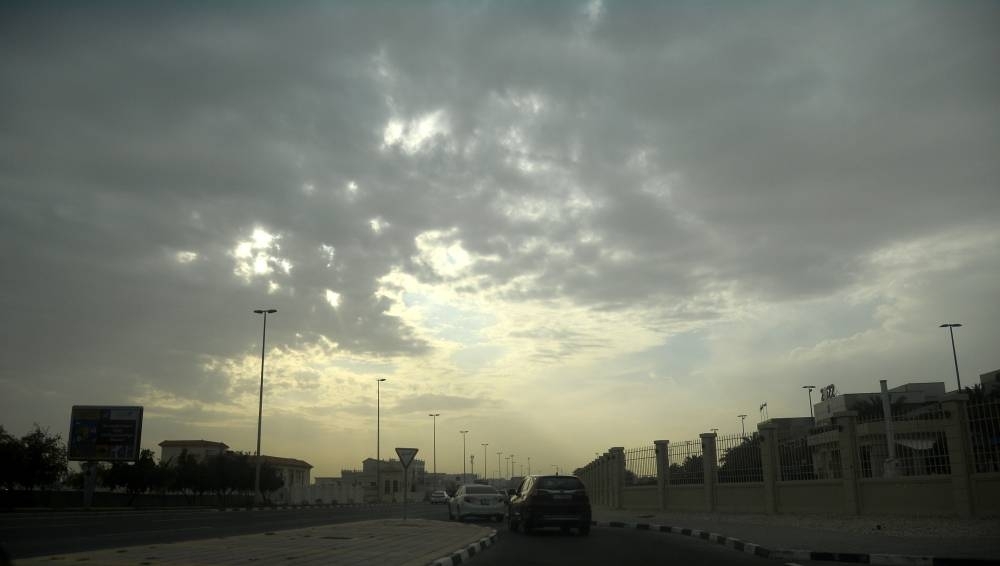 Overcast conditions in Doha Sunday, while the Met department said rain had been observed in some northern offshore areas. PICTURE: Shaji Kayamkulam