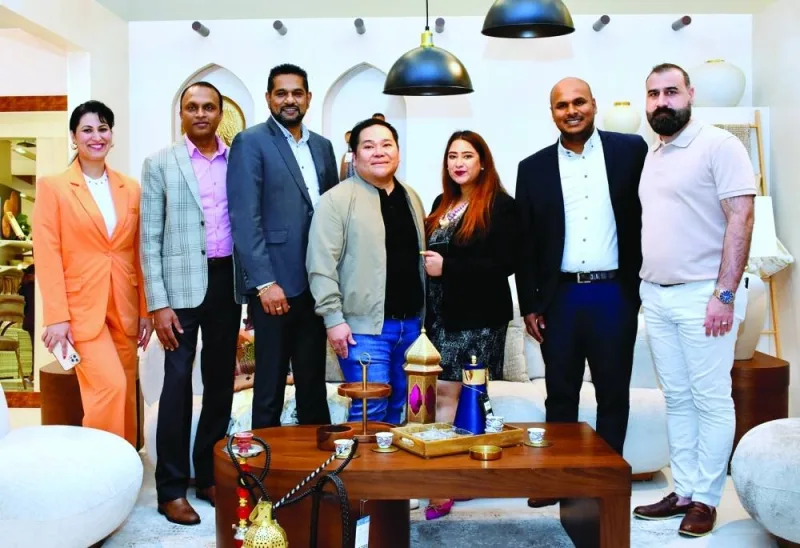 Landmark Group Qatar COO Shumalan Naicker (third left) and other officials at the event Tuesday. PICTURE: Thajudheen