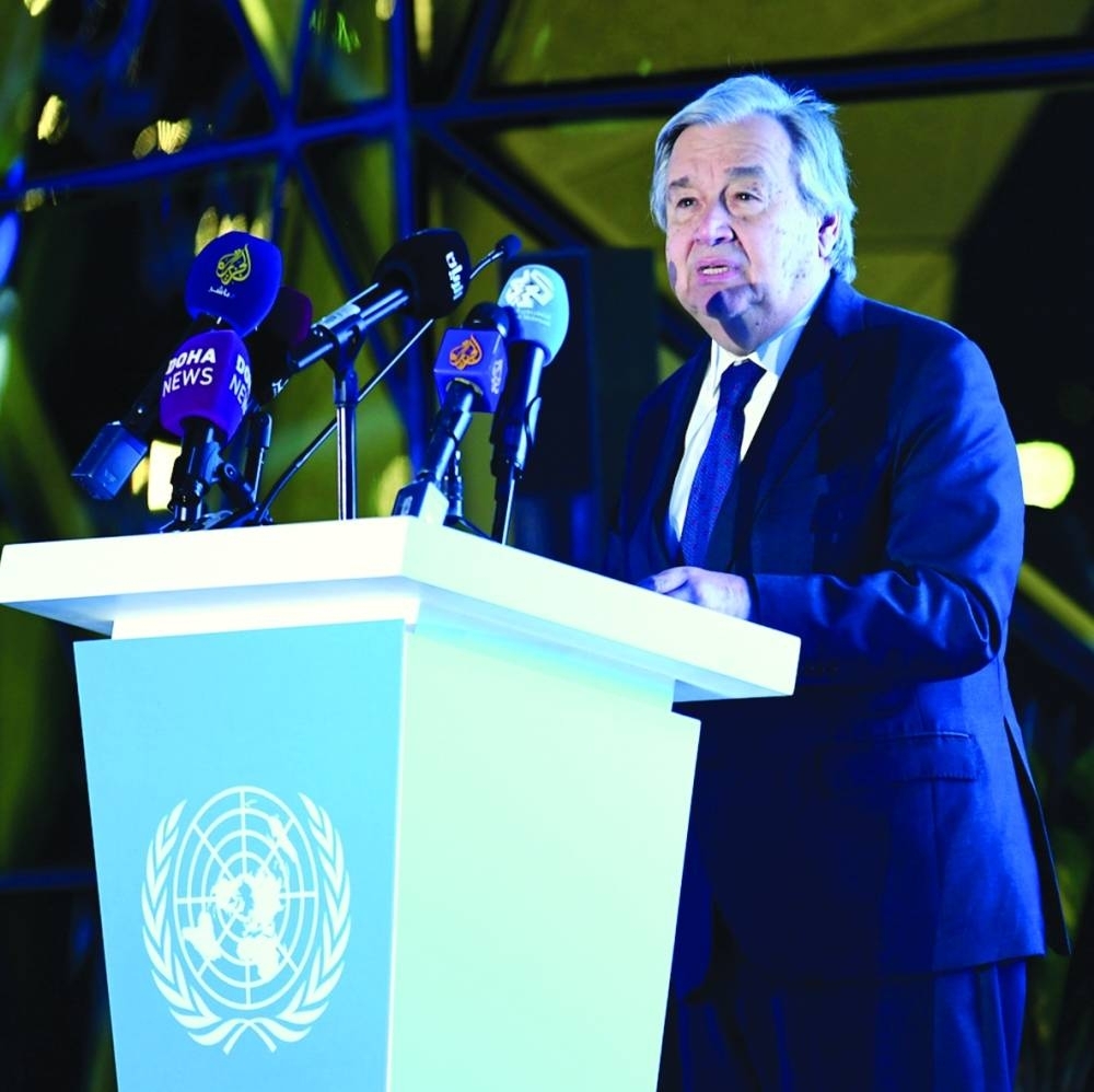 António Guterres speaking at the event.  PICTURES: Thajudheen and supplied.