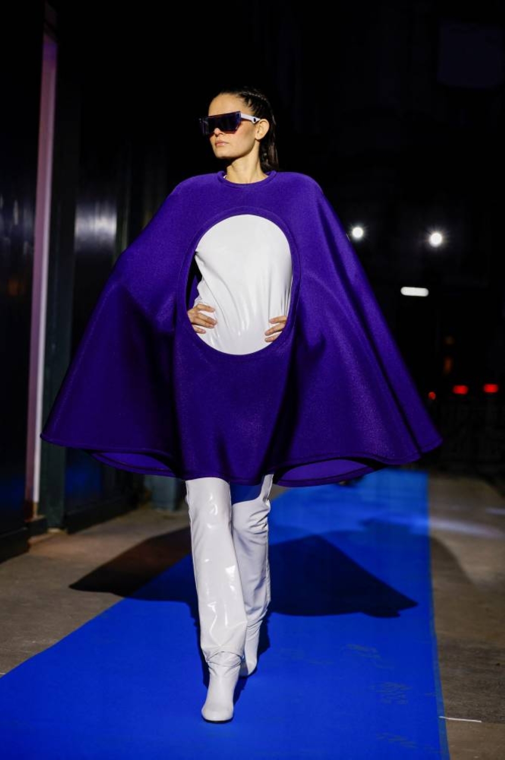 A model presents a creation of Pierre Cardin Fall-Winter 2023/2024 Women's ready-to-wear collection show during Paris Fashion Week in Paris, France, March 5, 2023. REUTERS/Sarah Meyssonnier
