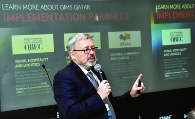 Qatar Tourism COO Berthold Trenkel at the GIMS Qatar press preview Monday. PICTURE: Thajudheen.