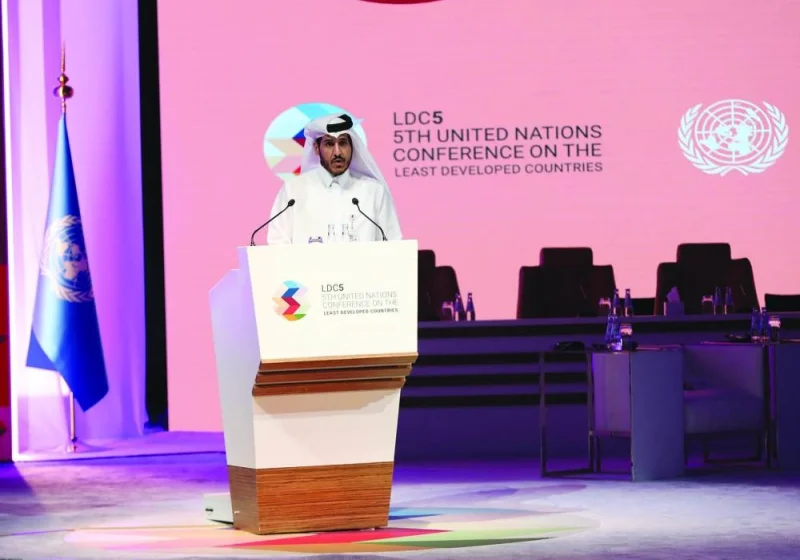 HE the Minister of Commerce and Industry Sheikh Mohamed bin Hamad bin Qassim al-Thani.