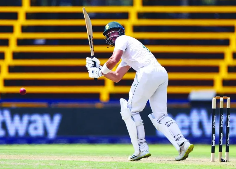 South Africa’s Aiden Markram in action during the second Test against West Indies at the Wanderers Stadium in Johannesburg on Wednesday. (Reuters)