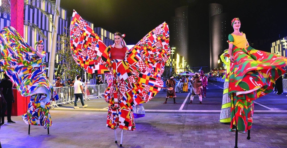 Performers regale crowds at the launch of the three-day Darb Lusail Parade 2023 yesterday at the Lusail Boulevard. PICTURES: Shaji Kayamkulam. Page 12.