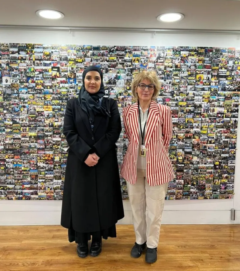 HE Maryam bint Abdullah al-Attiyah with Agnes Callamard in London.