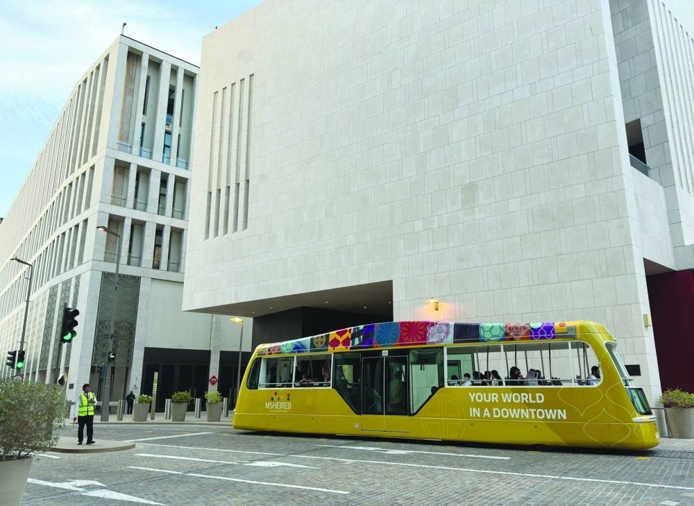 Msheireb tram enabled visitors to learn first-hand about the sustainability elements of the city.