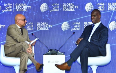 US ambassador Timmy Davis in conversation with Ali Velshi yesterday at the Global Security Forum 2023. PICTURE: Shaji Kayamkulam