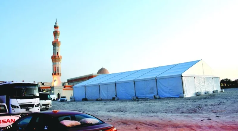 An Iftar tent at Al Wakra.