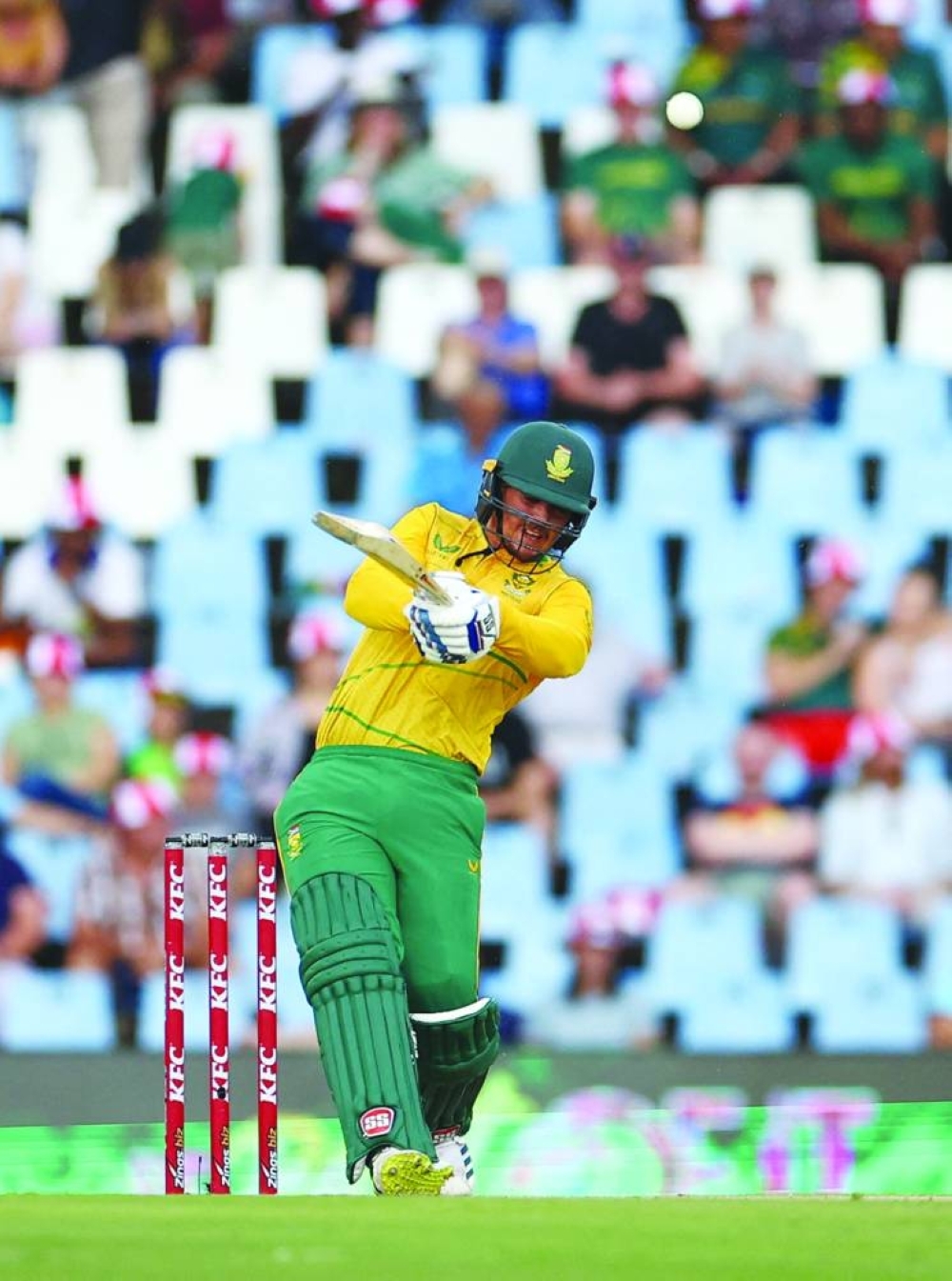 South Africa’s Quinton de Kock in action against West Indies during the second T20 at SuperSport Park Cricket Stadium, Centurion yesterday. (Reuters) 