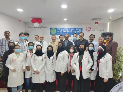WCM-Q students gained first-hand work experience at the medical camp.