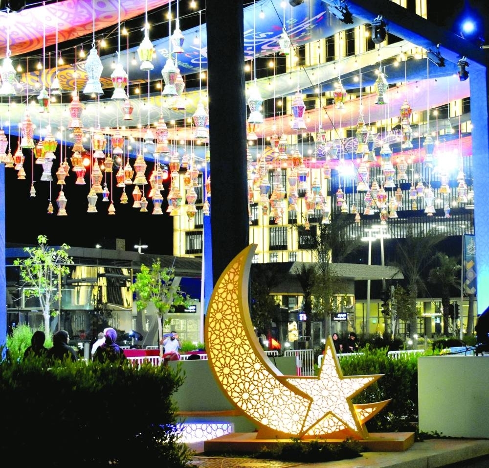 Ramadan decorations and illumination at the Lusail Boulevard. PICTURE: Thajudheen