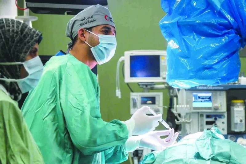 Surgical interventions in Gaza.