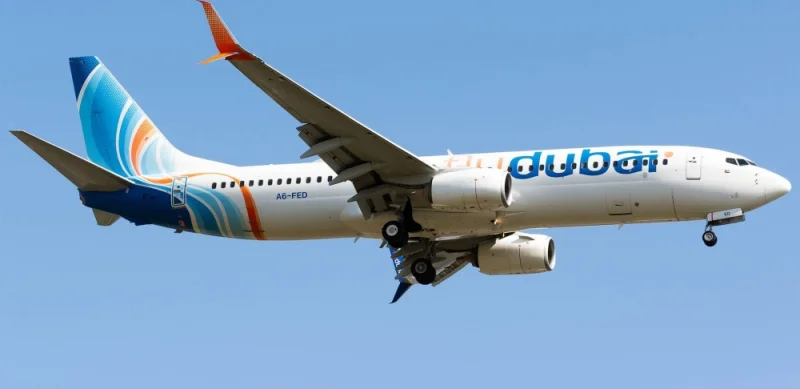 File picture of the Flydubai Boeing 737-800 that is involved in the incident.