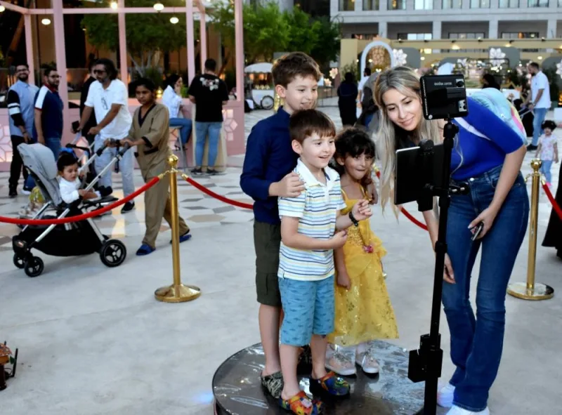 The 360-photobooth was among the most-queued activities in the area this Eid.  PICTURE: Thajudeen