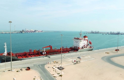 File photo shows a part of the Ras Laffan Industrial City, Qatar&#039;s principal site for the production of liquefied natural gas and gas-to-liquids. The mining PPI in Qatar decreased 2.94 month-on-month this March as the average selling price of crude petroleum and natural gas declined 2.94%, even as that of stone, sand, and clay was flat.