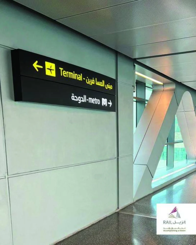 Doha Metro transported many arriving passengers at Hamad International Airport to key destinations in Doha. PICTURE: Qatar Rail