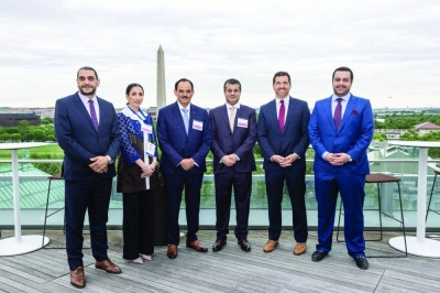 (From left) Mohamed Barakat; Sheikha Mayes bint Hamad al-Thani, managing director of USQBC Doha Office; Brigadier-General al-Kuwari; Abdullah al-Khater; Scott Taylor; and Mohamed el-Sayed, associate – Investments, Barzan Holdings.