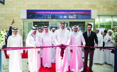 HE the Minister of Commerce and Industry Sheikh Mohammed bin Hamad bin Qassim al-Abdullah al-Thani officially inaugurating the ‘4th Build Your House Exhibition (supplied picture).
