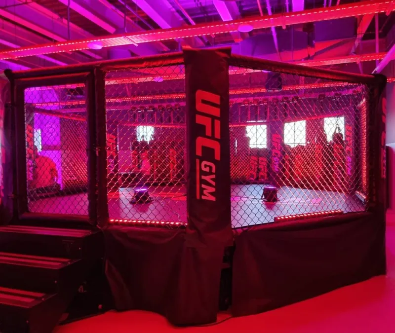The gym also features a UFC Octagon. PICTURE: Joey Aguilar