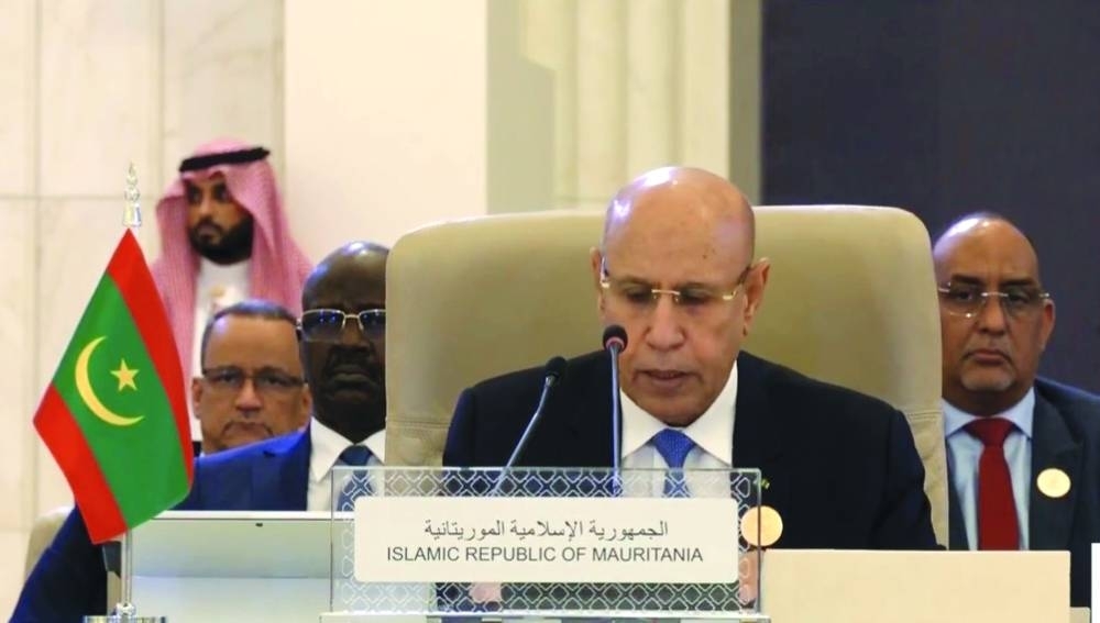 Mauritania President Mohamed Ould Cheikh Ghazouani.