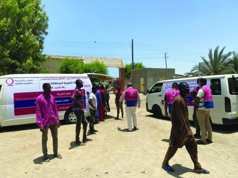 The mobile clinic provides medical services and medicines free of charge to the stranded and displaced patients in Port Sudan.