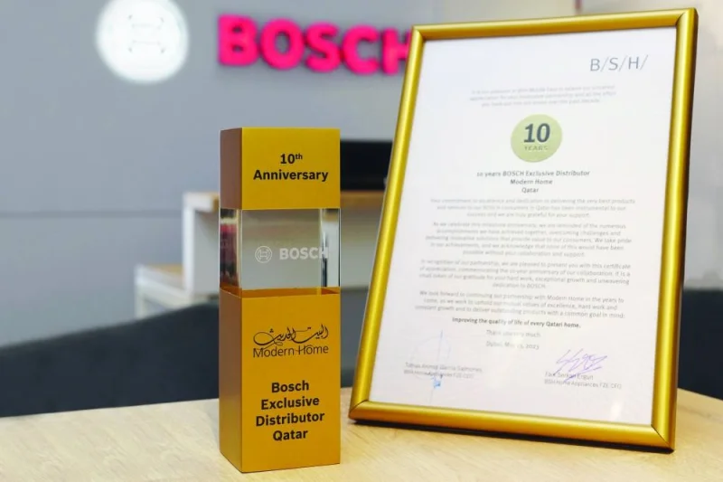 Over the last 10 years, the partnership has been able to continuously grow the business and increase Bosch’s share in the home appliances market in Qatar.