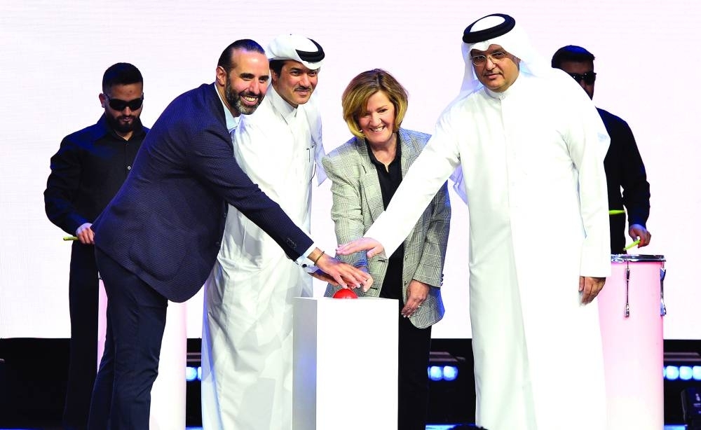 Qatari ministers and Google Cloud officials during the ceremonial opening of the new Doha cloud region. PICTURES: Shaji Kayamkulam