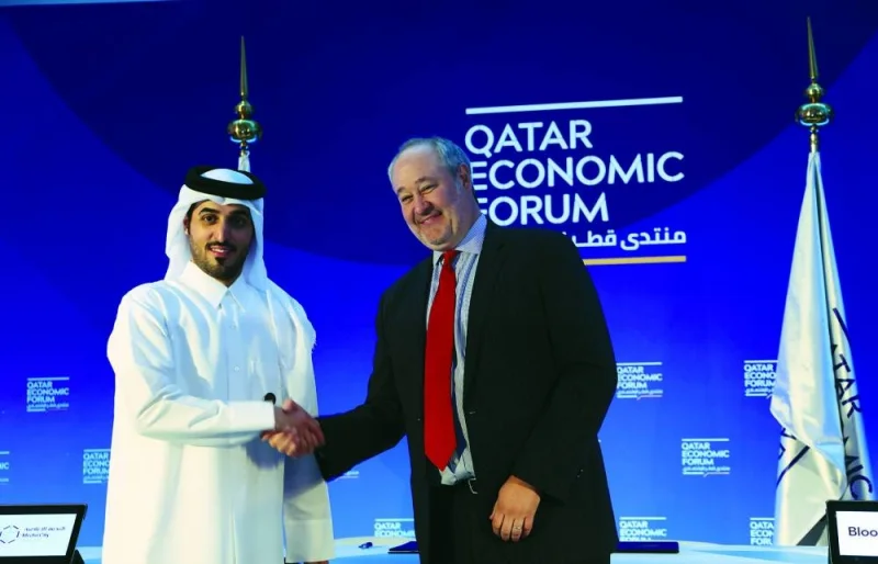The contract was signed by Sheikh Ali bin Abdullah bin Khalifa al-Thani, CEO of Media City Qatar, and M Scott Havens, CEO, Bloomberg Media.