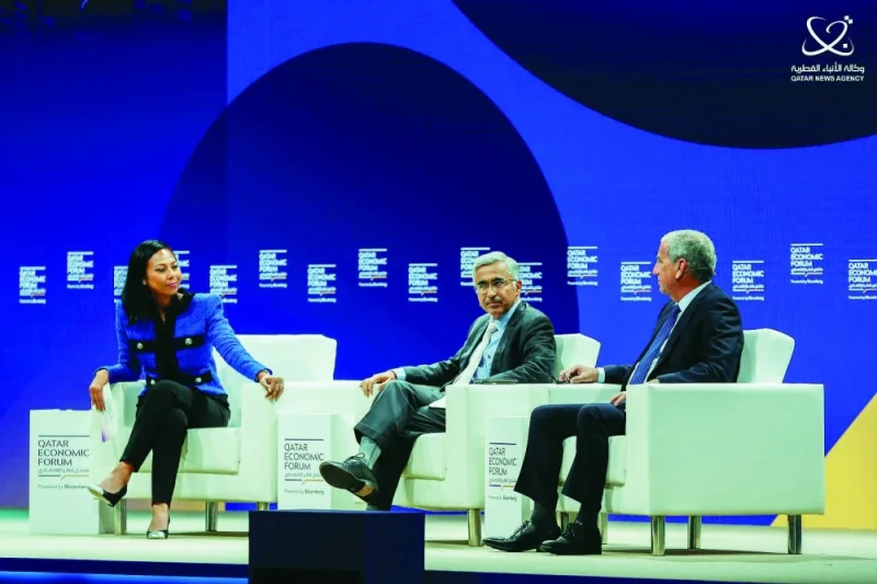 Economists at a session entitled "Thriving in Volatility" as part of Qatar Economic Forum, Powered by Bloomberg that is currently taking place in Doha.