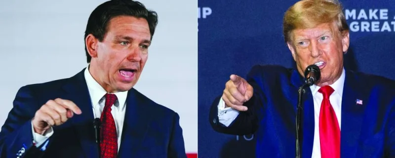 This combination of pictures shows Ron DeSantis (left) and Donald Trump. (AFP)