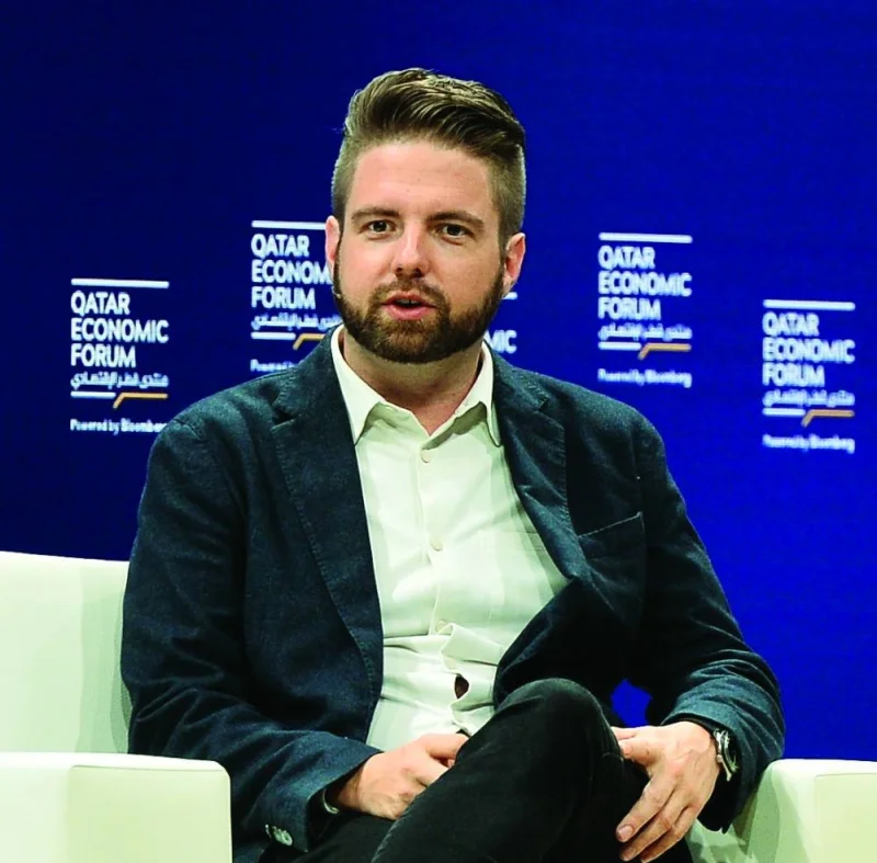 Peter Smith, co-founder and CEO, Blockchain.com speaking on the future of cryptocurrencies at ‘Qatar Economic Forum, Powered by Bloomberg’ yesterday. PICTURE: Shaji Kayamkulam
