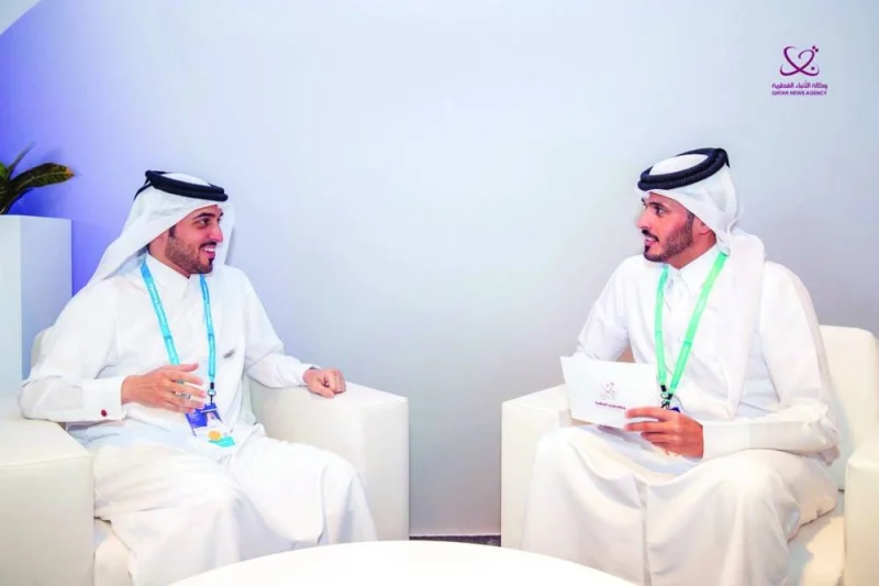 HE the Chairperson of the Supreme Committee of Qatar Economic Forum and CEO of Media City HE Sheikh Ali bin Abdullah bin Khalifa al-Thani speaking to QNA.