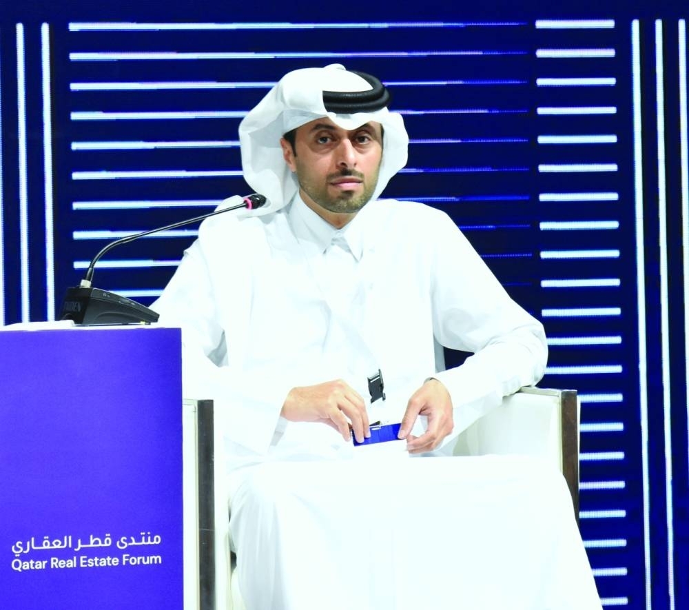 Abdullah bin Hamad al-Attiyah at the Qatar Real Estate Forum Sunday. PICTURE: Thajudheen