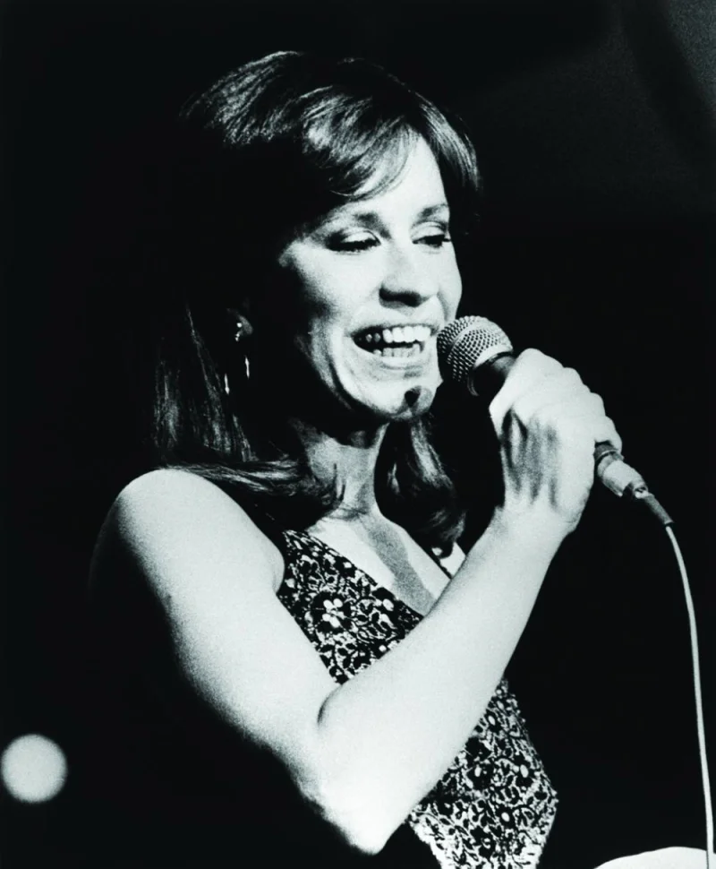 Brazilian singer Astrud Gilberto performs on stage during a Jazz Festival on July 16, 1982, at The Hague. (AFP)