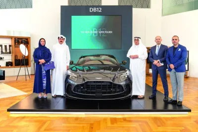 Glimpses from the unveiling of the Aston Martin DB12.