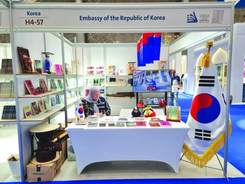 The South Korean embassy booth at the book fair. PICTURE: Joey Aguilar