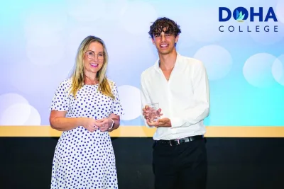The prestigious "Outstanding Student" award was presented to Diego Deslandes.